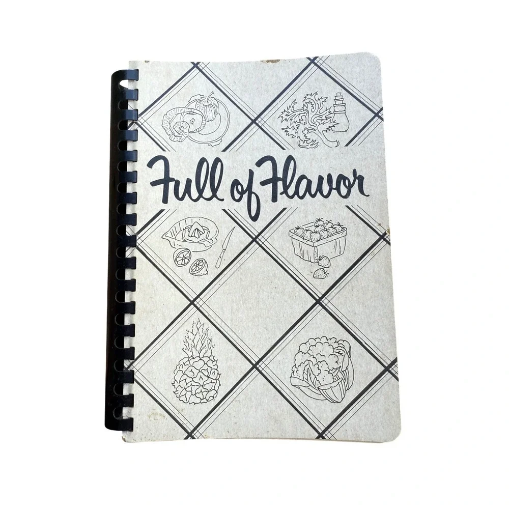 Vintage Full of Flavor Cookbook 1956 Oak Park River Forest Retro Kitchen History